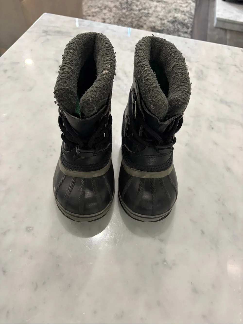 Sorel Black Kids Rain & Snow Boots with Fleece Collar